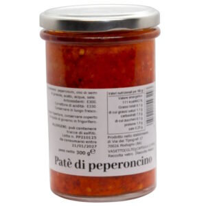 Patè di Peperoncino in olio di Girasole 300 gr